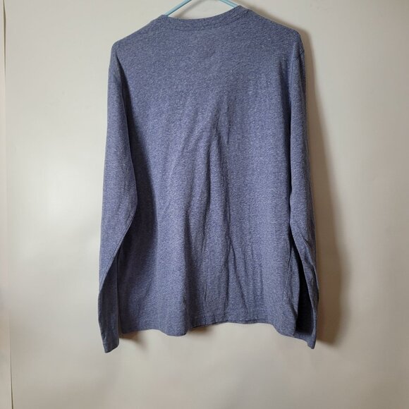 C&C California Mens Long-Sleeve Henley Shirt Blue Heather XL - Picture 3 of 6
